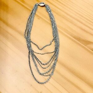 Avon vintage multi strand silver necklace